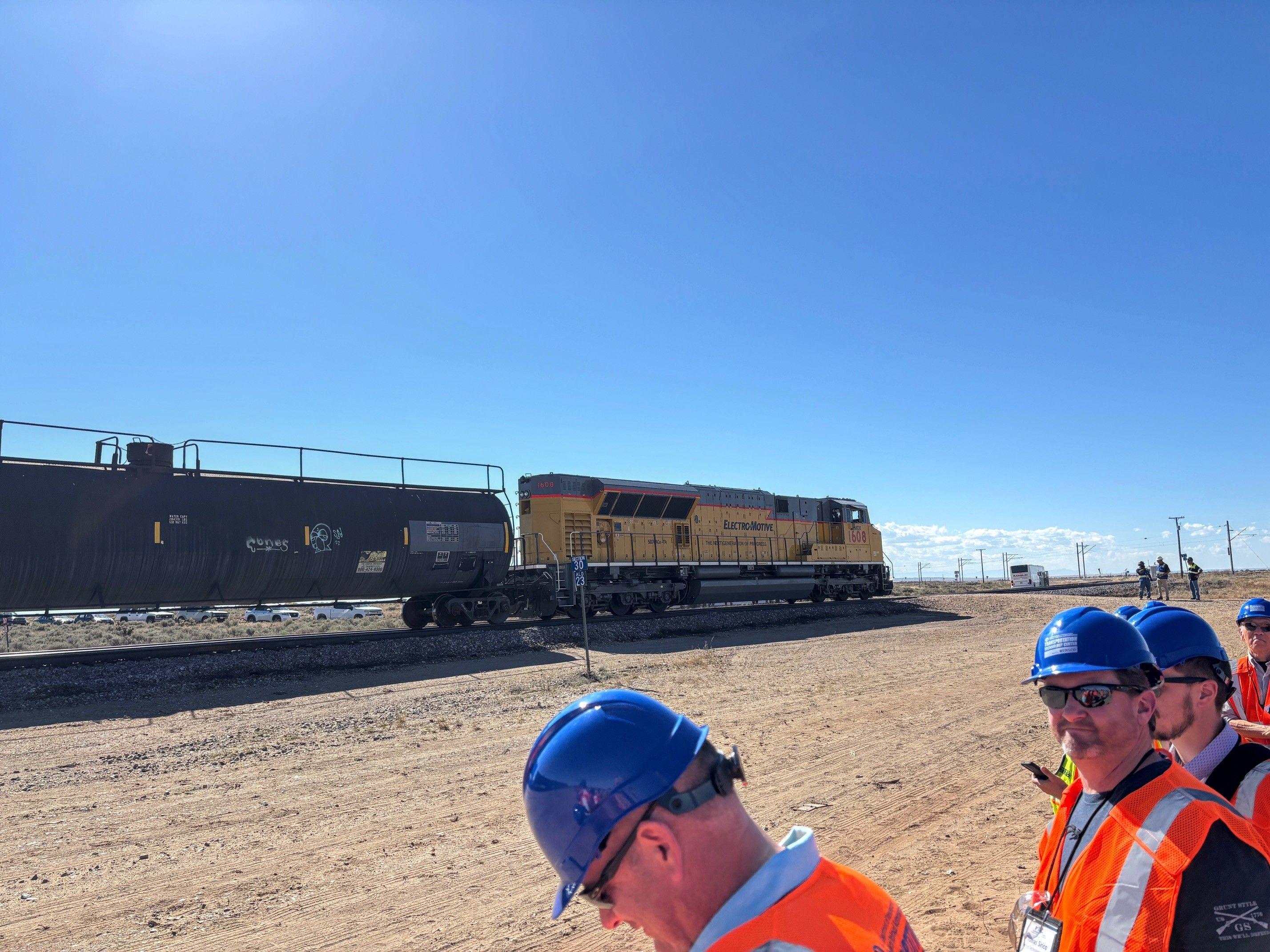 A live demonstration of a tank wagon derailment was performed at this year's joint LMOA meeting.