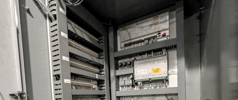Upgraded switchgear cabinet for one of IEA's many power generation systems.